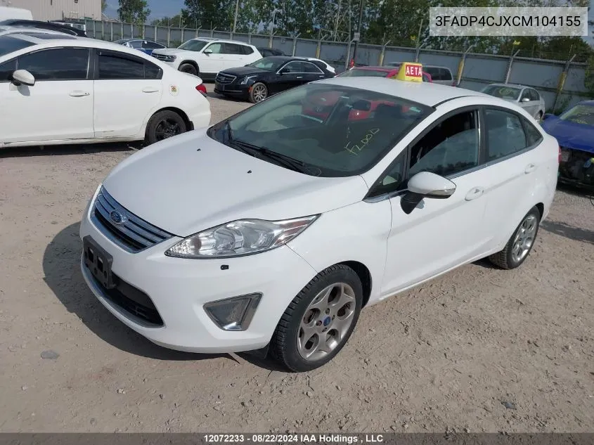 2012 Ford Fiesta Sel VIN: 3FADP4CJXCM104155 Lot: 12072233