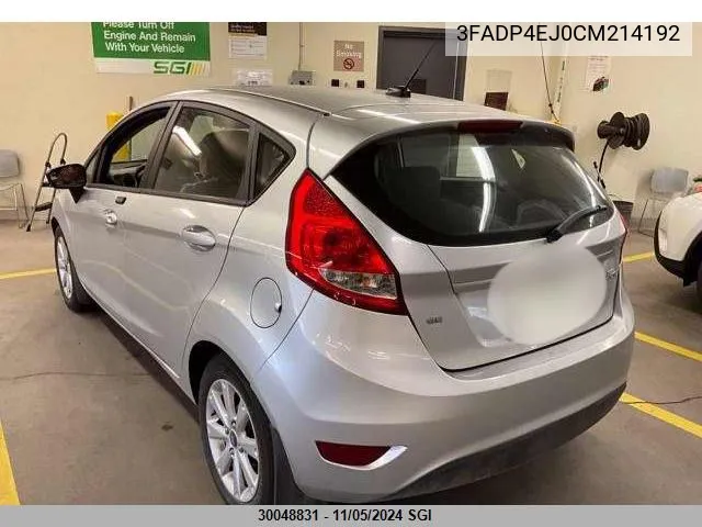 2012 Ford Fiesta Se VIN: 3FADP4EJ0CM214192 Lot: 30048831