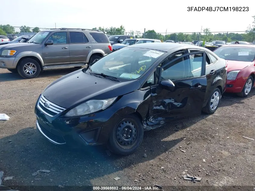 2012 Ford Fiesta Se VIN: 3FADP4BJ7CM198223 Lot: 39569882