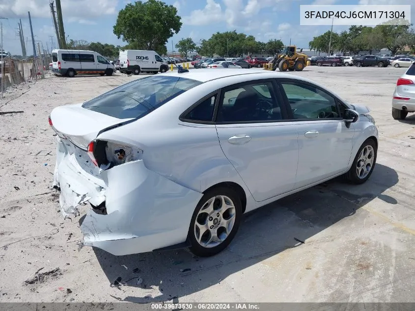 2012 Ford Fiesta Sel VIN: 3FADP4CJ6CM171304 Lot: 39673530