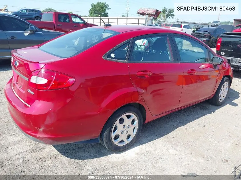 2012 Ford Fiesta Se VIN: 3FADP4BJ3CM180463 Lot: 39808874