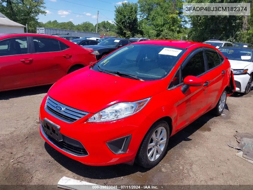 2012 Ford Fiesta Se VIN: 3FADP4BJ3CM182374 Lot: 39823045