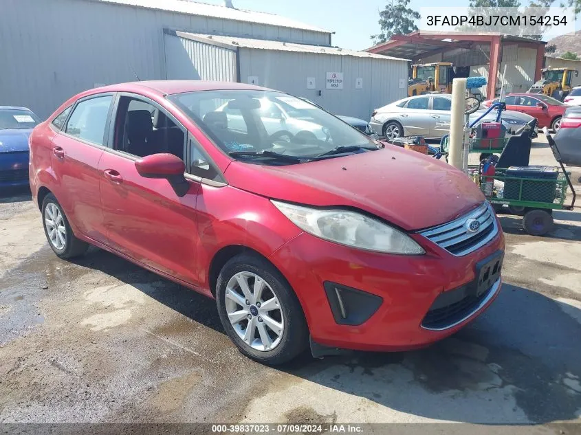 2012 Ford Fiesta Se VIN: 3FADP4BJ7CM154254 Lot: 39837023