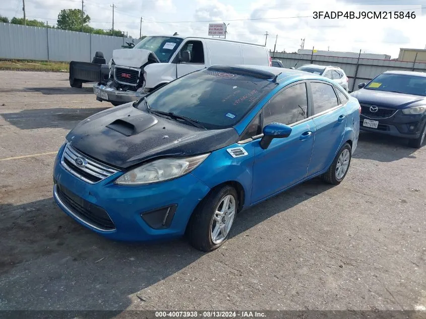 2012 Ford Fiesta Se VIN: 3FADP4BJ9CM215846 Lot: 40073938