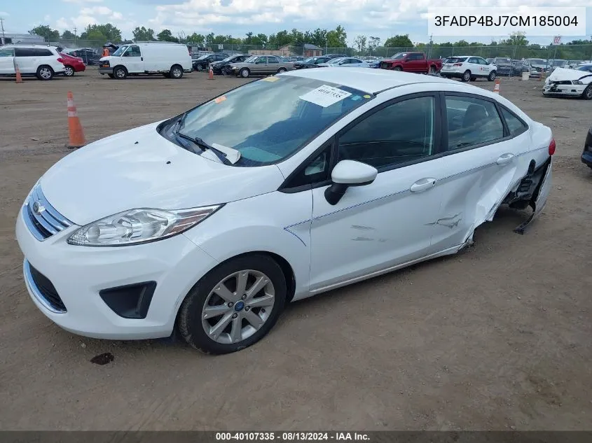 2012 Ford Fiesta Se VIN: 3FADP4BJ7CM185004 Lot: 40107335