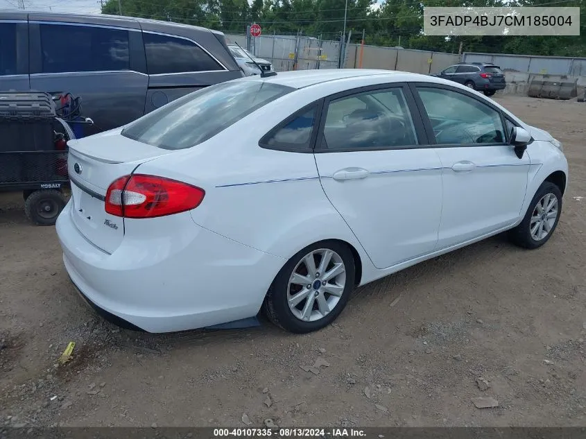 2012 Ford Fiesta Se VIN: 3FADP4BJ7CM185004 Lot: 40107335