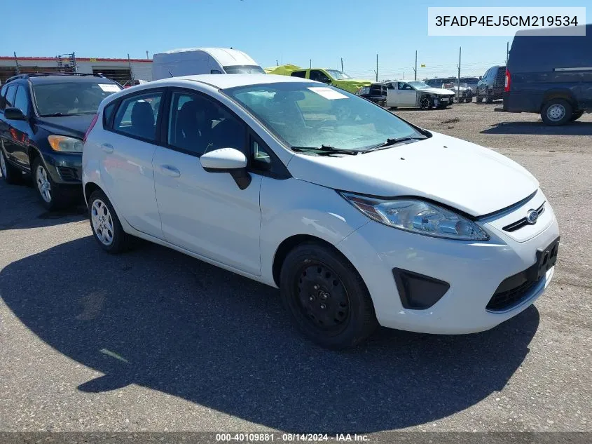 2012 Ford Fiesta Se VIN: 3FADP4EJ5CM219534 Lot: 40109881