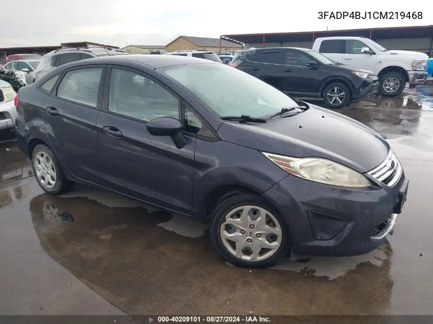 2012 Ford Fiesta Se VIN: 3FADP4BJ1CM219468 Lot: 40209101