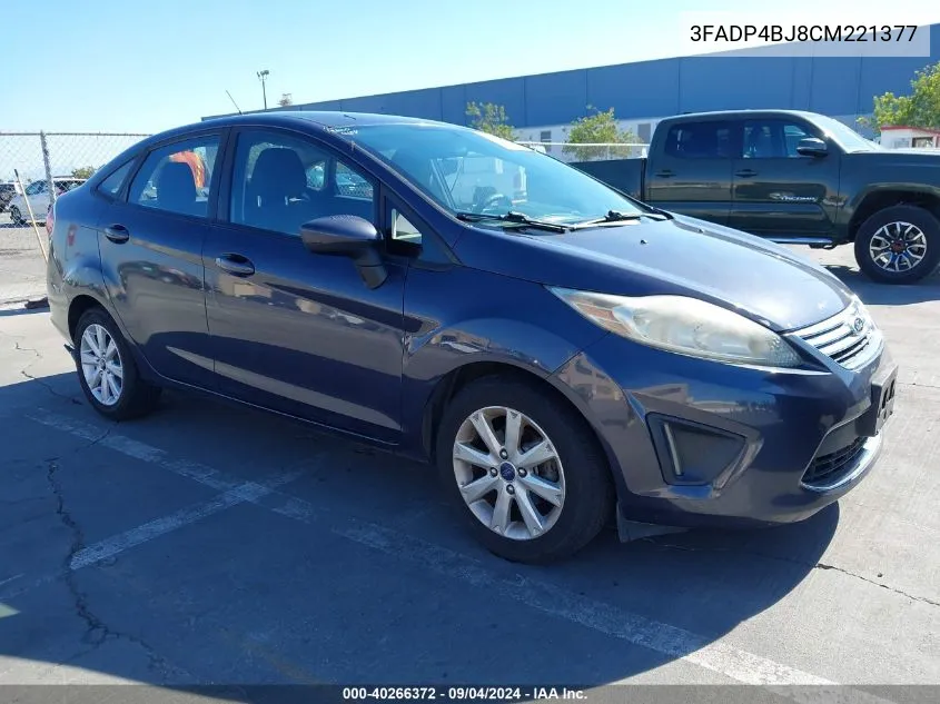 2012 Ford Fiesta Se VIN: 3FADP4BJ8CM221377 Lot: 40266372