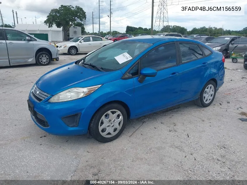 2012 Ford Fiesta Se VIN: 3FADP4BJ6CM156559 Lot: 40267154