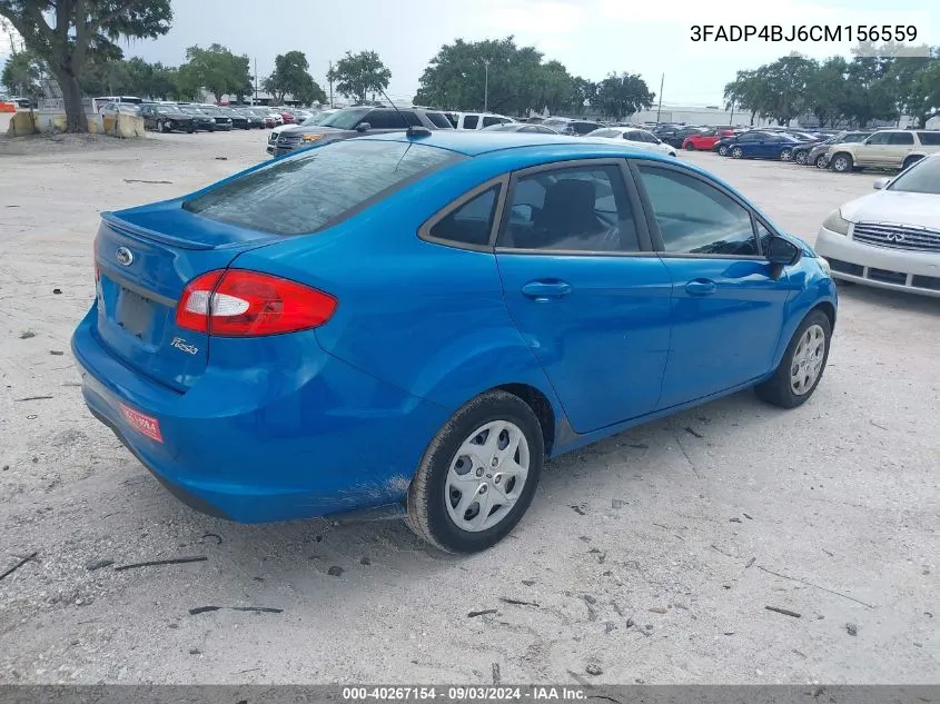 2012 Ford Fiesta Se VIN: 3FADP4BJ6CM156559 Lot: 40267154