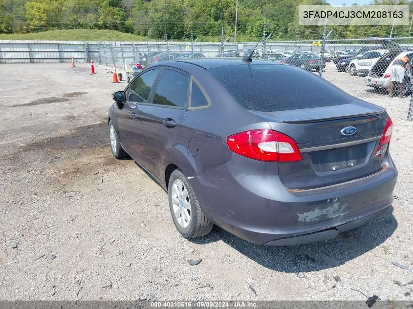 2012 Ford Fiesta Sel VIN: 3FADP4CJ3CM208163 Lot: 40310516