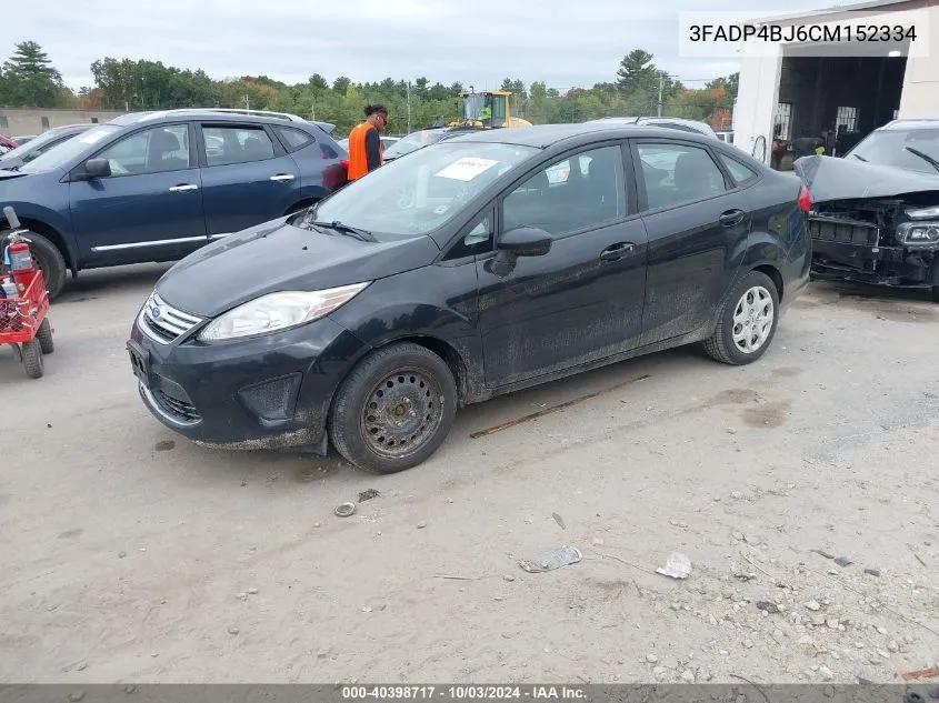 2012 Ford Fiesta Se VIN: 3FADP4BJ6CM152334 Lot: 40398717