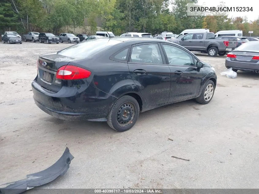 2012 Ford Fiesta Se VIN: 3FADP4BJ6CM152334 Lot: 40398717