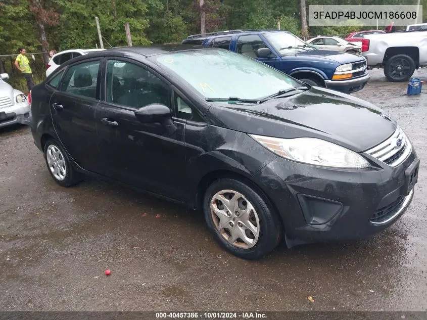 2012 Ford Fiesta Se VIN: 3FADP4BJ0CM186608 Lot: 40457386