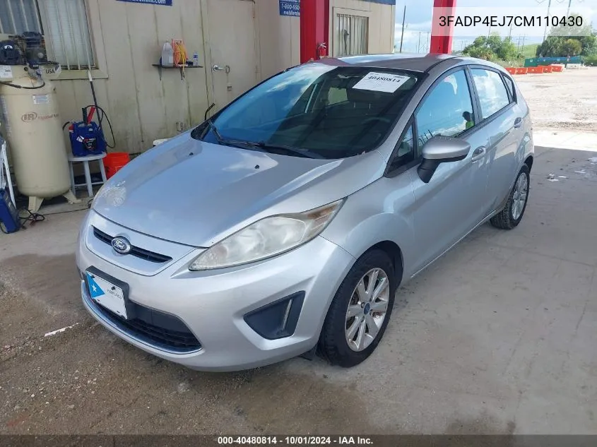 2012 Ford Fiesta Se VIN: 3FADP4EJ7CM110430 Lot: 40480814