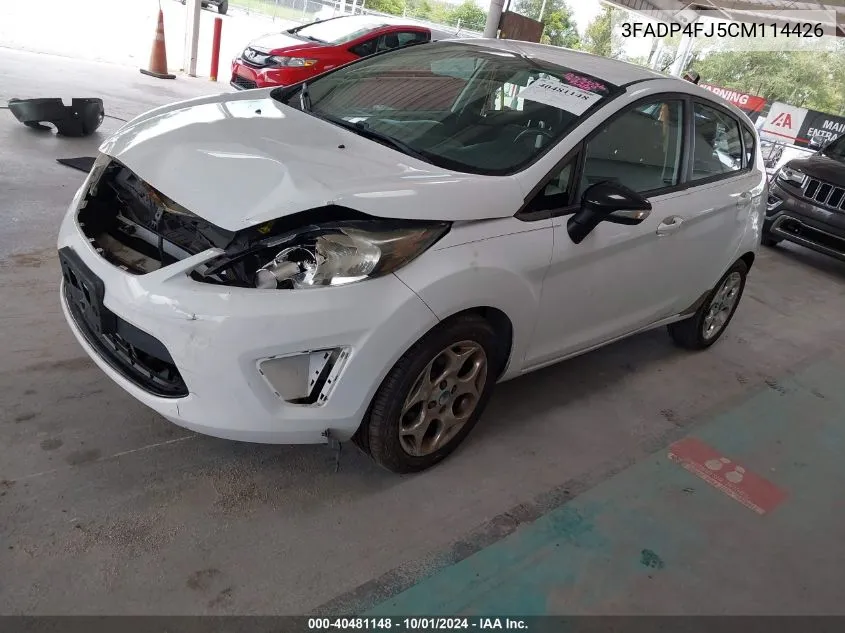 2012 Ford Fiesta Ses VIN: 3FADP4FJ5CM114426 Lot: 40481148