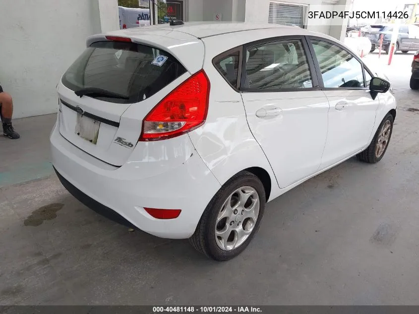 2012 Ford Fiesta Ses VIN: 3FADP4FJ5CM114426 Lot: 40481148