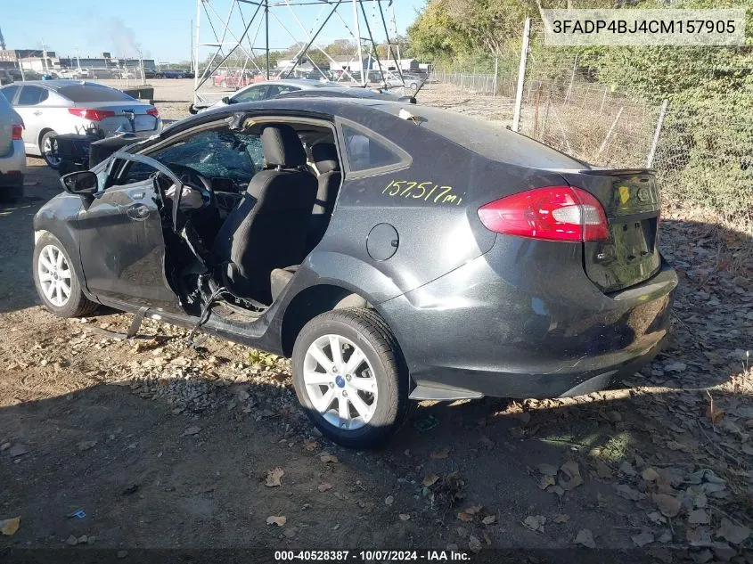 2012 Ford Fiesta Se VIN: 3FADP4BJ4CM157905 Lot: 40528387