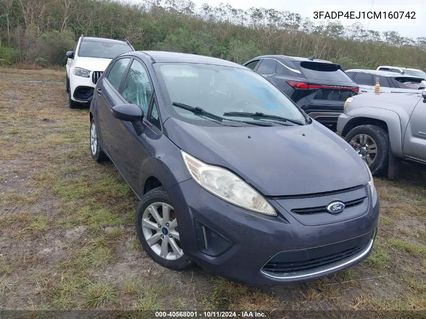 2012 Ford Fiesta Se VIN: 3FADP4EJ1CM160742 Lot: 40568001