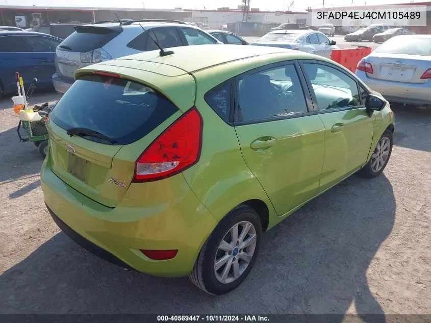 2012 Ford Fiesta Se VIN: 3FADP4EJ4CM105489 Lot: 40569447