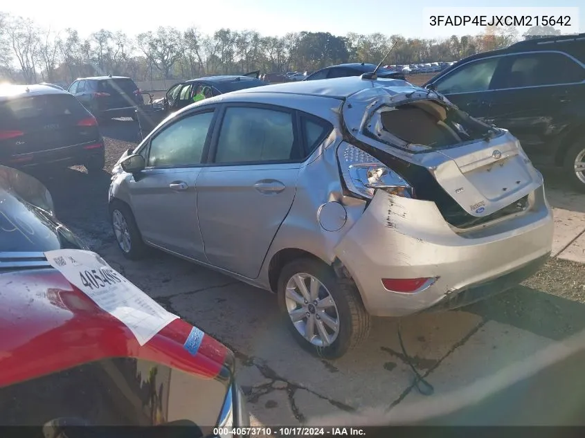 2012 Ford Fiesta Se VIN: 3FADP4EJXCM215642 Lot: 40573710