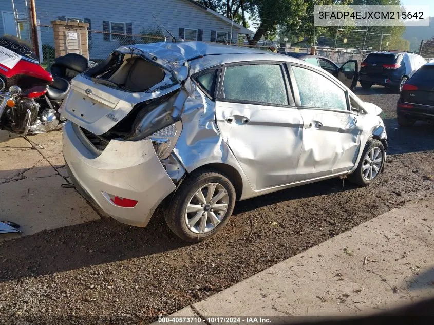 2012 Ford Fiesta Se VIN: 3FADP4EJXCM215642 Lot: 40573710