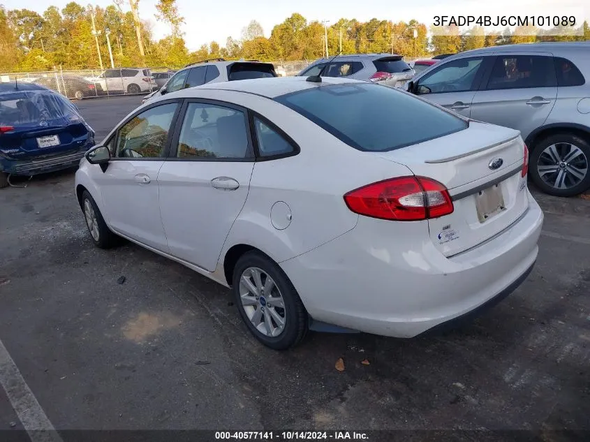 2012 Ford Fiesta Se VIN: 3FADP4BJ6CM101089 Lot: 40577141