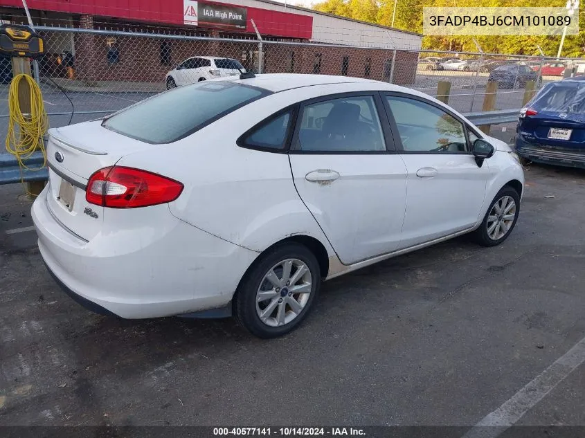 2012 Ford Fiesta Se VIN: 3FADP4BJ6CM101089 Lot: 40577141