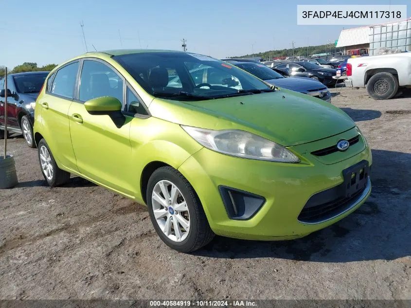 2012 Ford Fiesta Se VIN: 3FADP4EJ4CM117318 Lot: 40584919