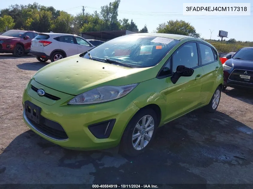 2012 Ford Fiesta Se VIN: 3FADP4EJ4CM117318 Lot: 40584919