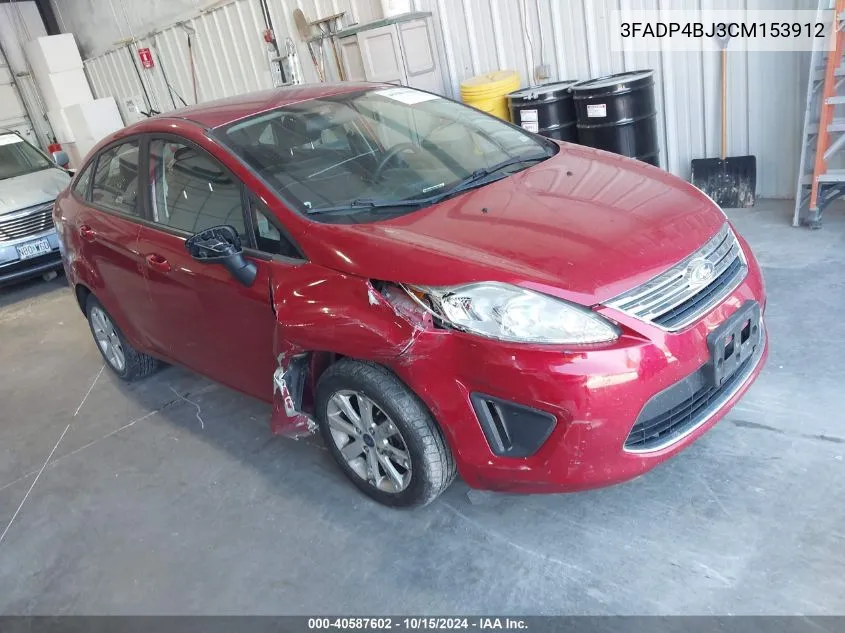 2012 Ford Fiesta Se VIN: 3FADP4BJ3CM153912 Lot: 40587602