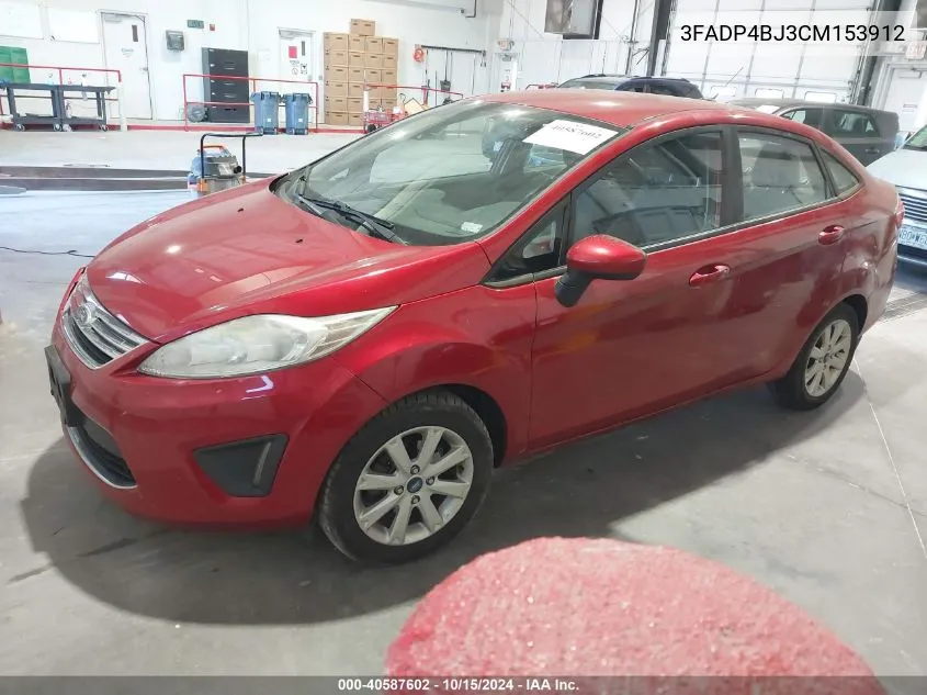 2012 Ford Fiesta Se VIN: 3FADP4BJ3CM153912 Lot: 40587602