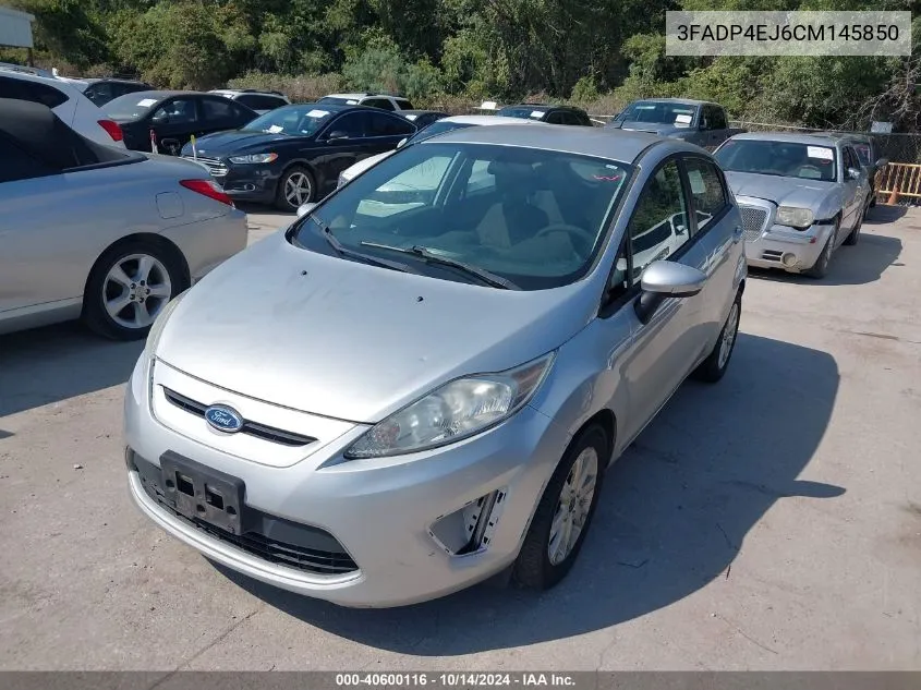 2012 Ford Fiesta Se VIN: 3FADP4EJ6CM145850 Lot: 40600116