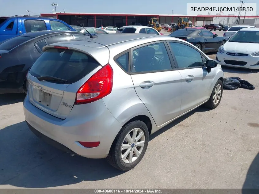 2012 Ford Fiesta Se VIN: 3FADP4EJ6CM145850 Lot: 40600116