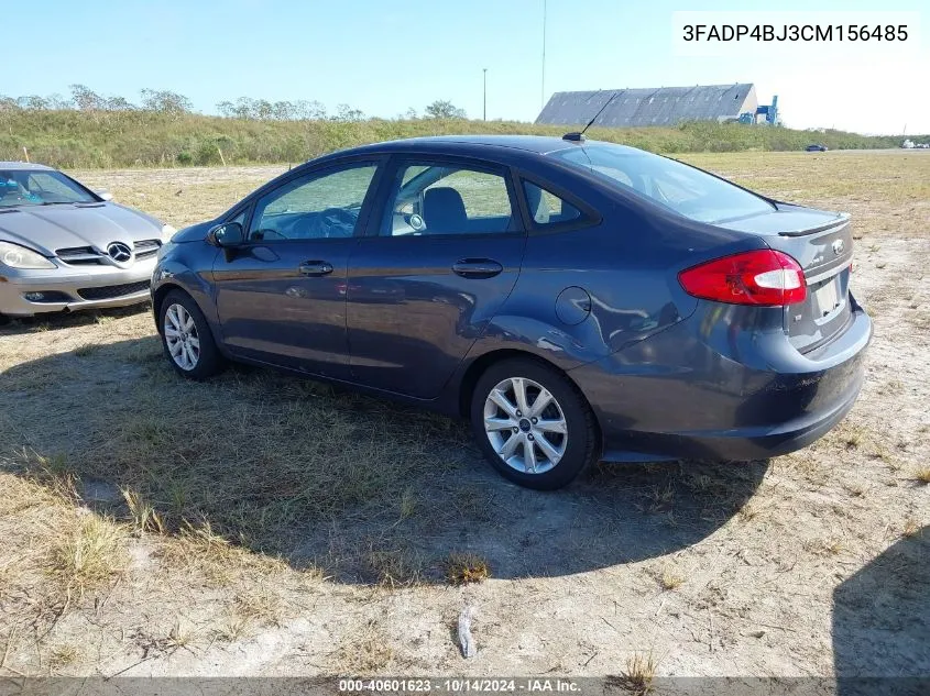 2012 Ford Fiesta Se VIN: 3FADP4BJ3CM156485 Lot: 40601623