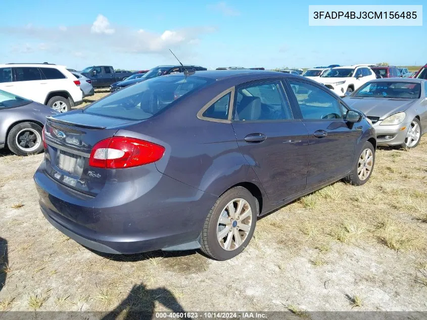 2012 Ford Fiesta Se VIN: 3FADP4BJ3CM156485 Lot: 40601623