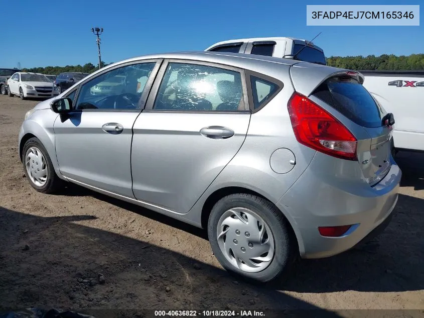 2012 Ford Fiesta Se VIN: 3FADP4EJ7CM165346 Lot: 40636822