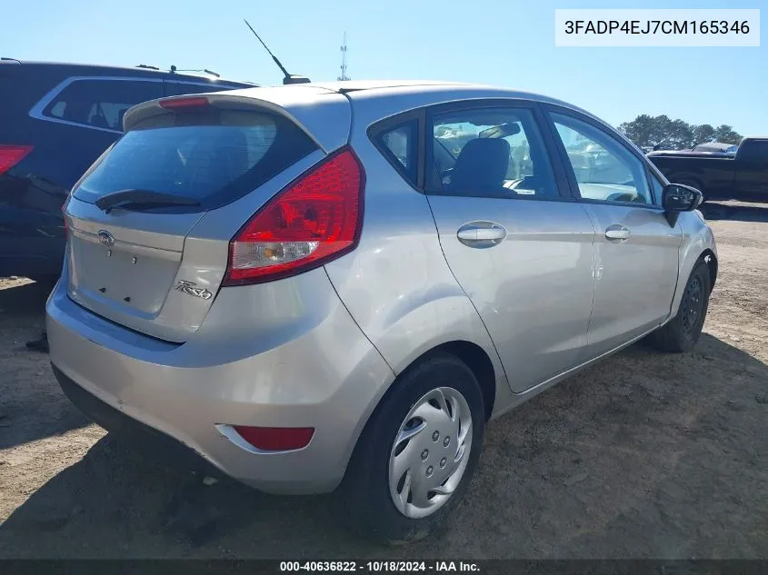 2012 Ford Fiesta Se VIN: 3FADP4EJ7CM165346 Lot: 40636822