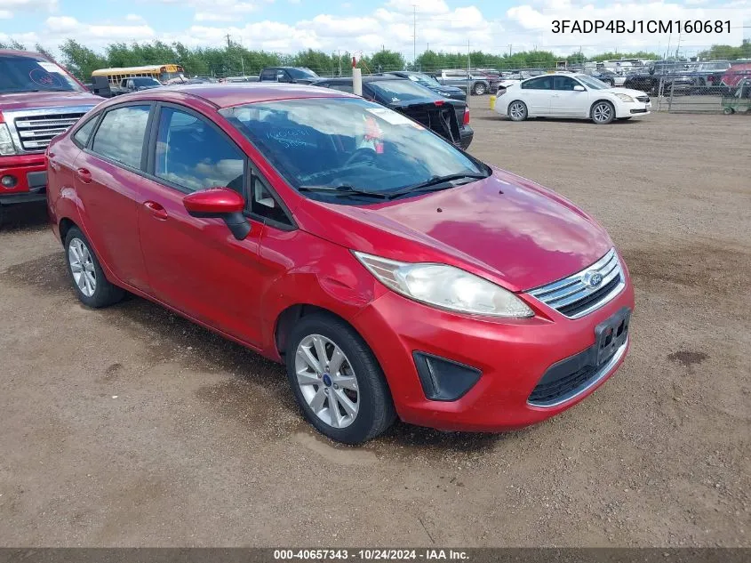 2012 Ford Fiesta Se VIN: 3FADP4BJ1CM160681 Lot: 40657343