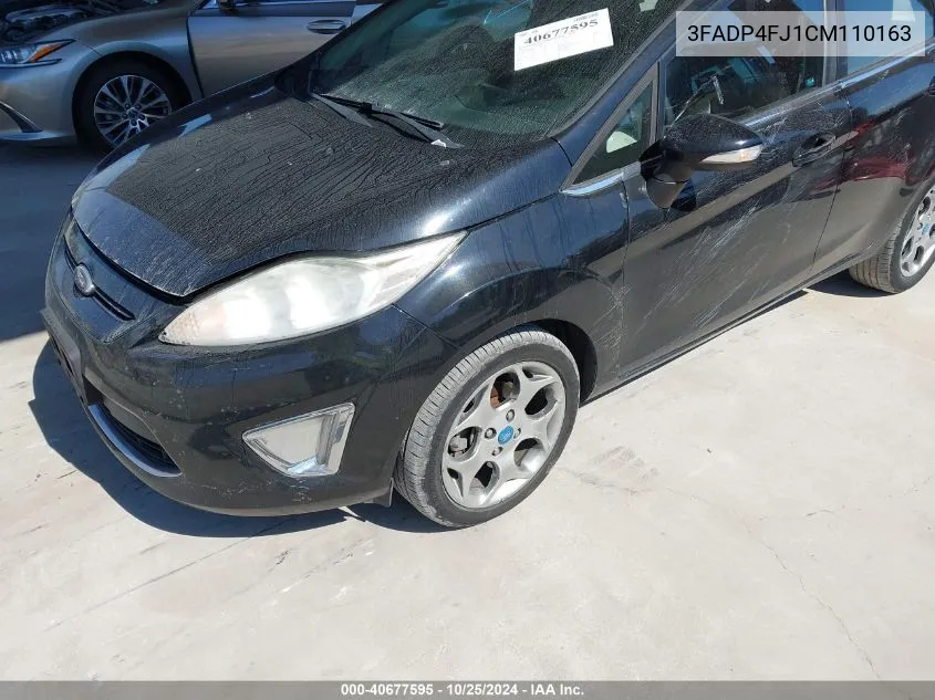 2012 Ford Fiesta Ses VIN: 3FADP4FJ1CM110163 Lot: 40677595