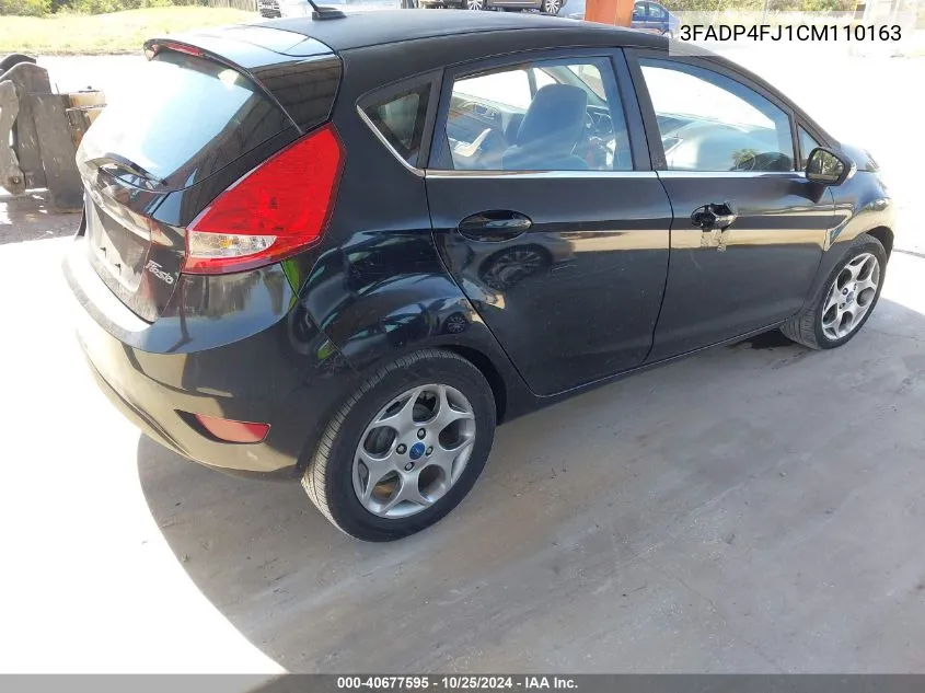 2012 Ford Fiesta Ses VIN: 3FADP4FJ1CM110163 Lot: 40677595