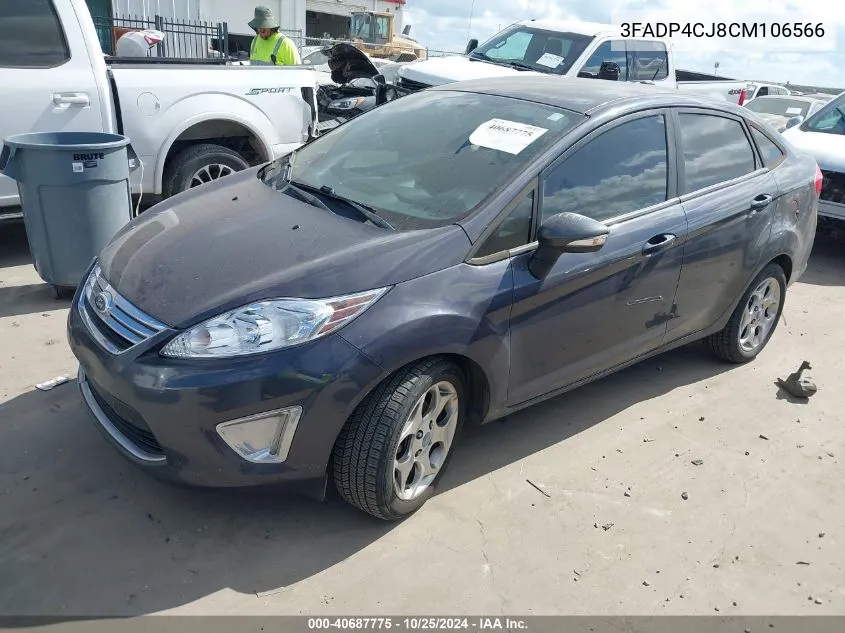 2012 Ford Fiesta Sel VIN: 3FADP4CJ8CM106566 Lot: 40687775