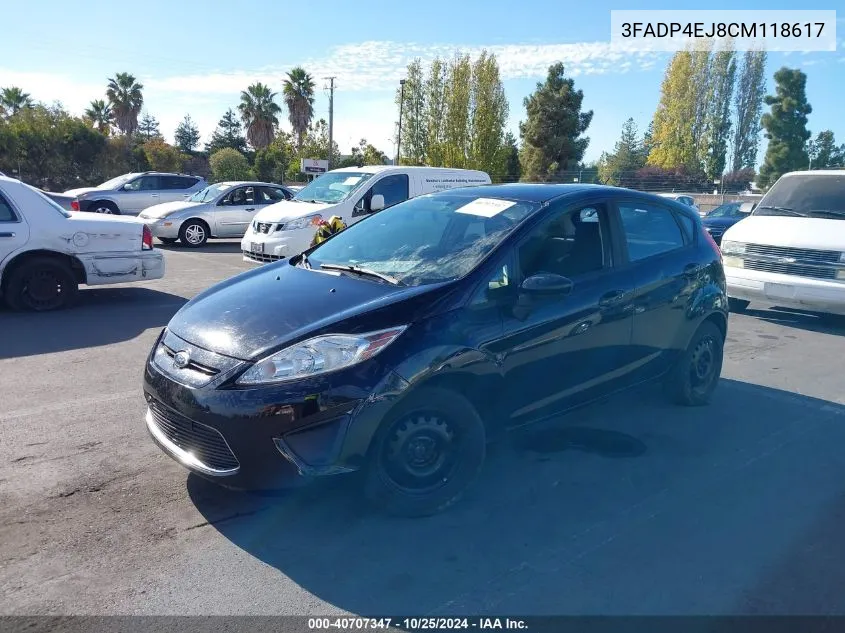 2012 Ford Fiesta Se VIN: 3FADP4EJ8CM118617 Lot: 40707347