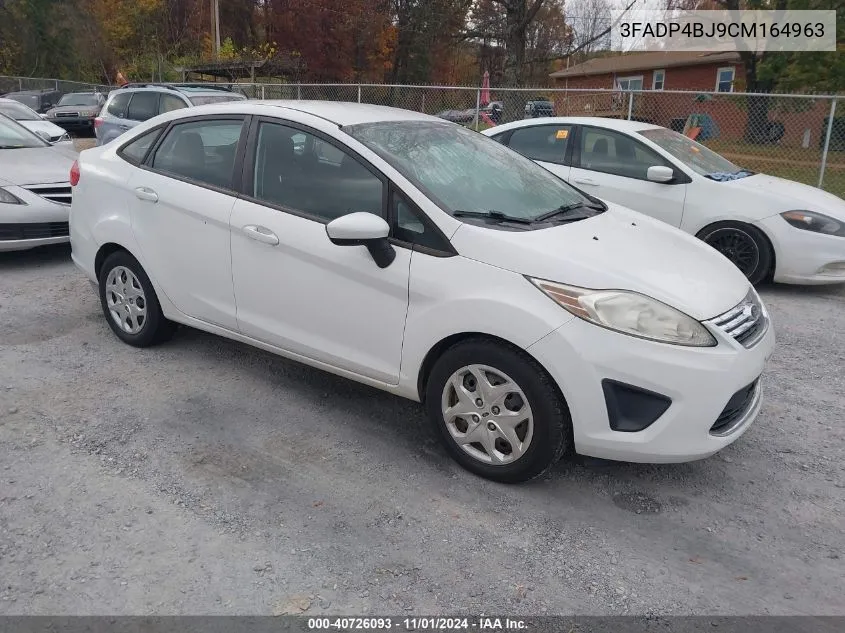 2012 Ford Fiesta Se VIN: 3FADP4BJ9CM164963 Lot: 40726093