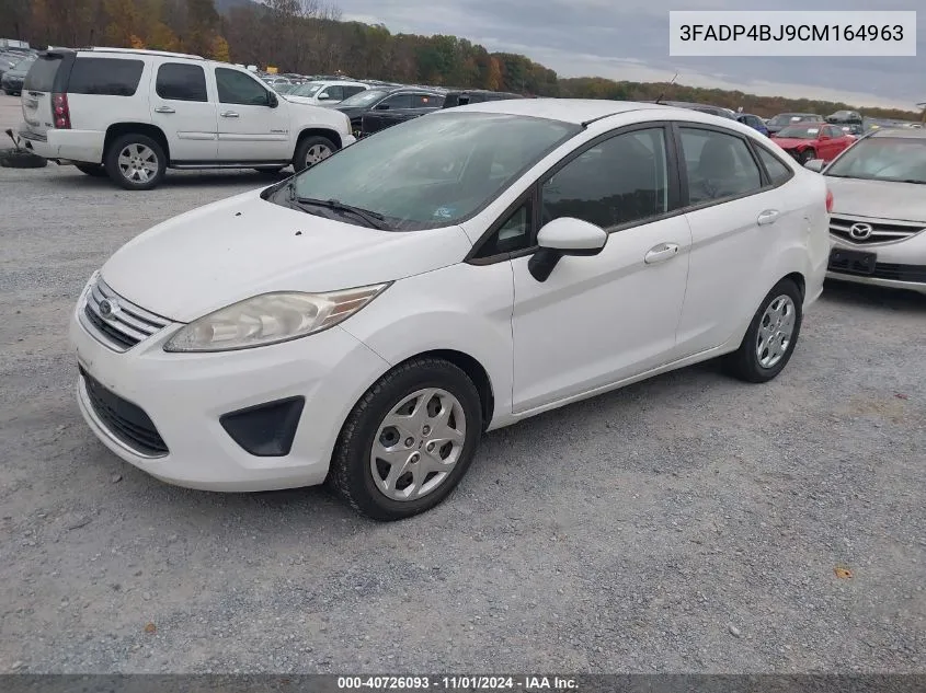 2012 Ford Fiesta Se VIN: 3FADP4BJ9CM164963 Lot: 40726093