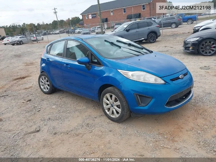 2012 Ford Fiesta Se VIN: 3FADP4EJ2CM212198 Lot: 40736276