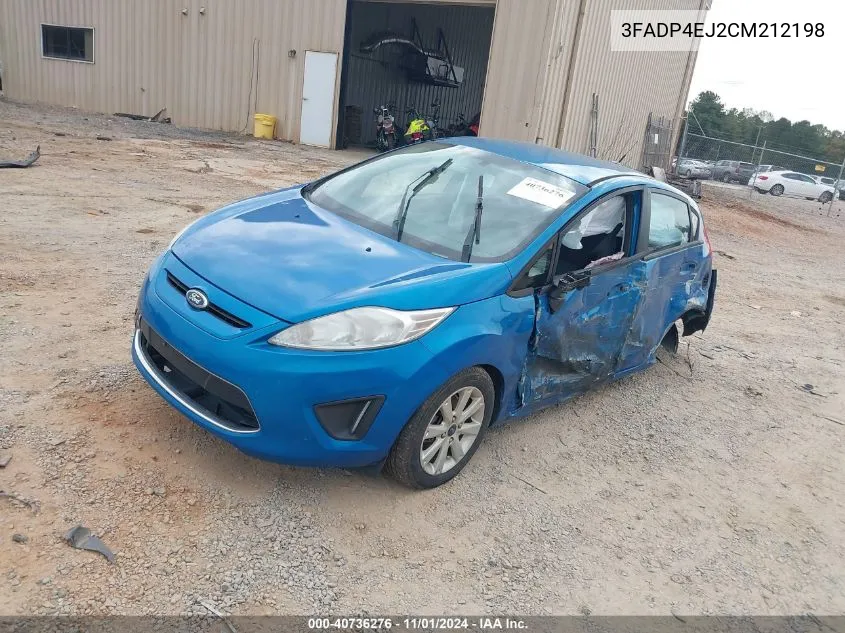 2012 Ford Fiesta Se VIN: 3FADP4EJ2CM212198 Lot: 40736276