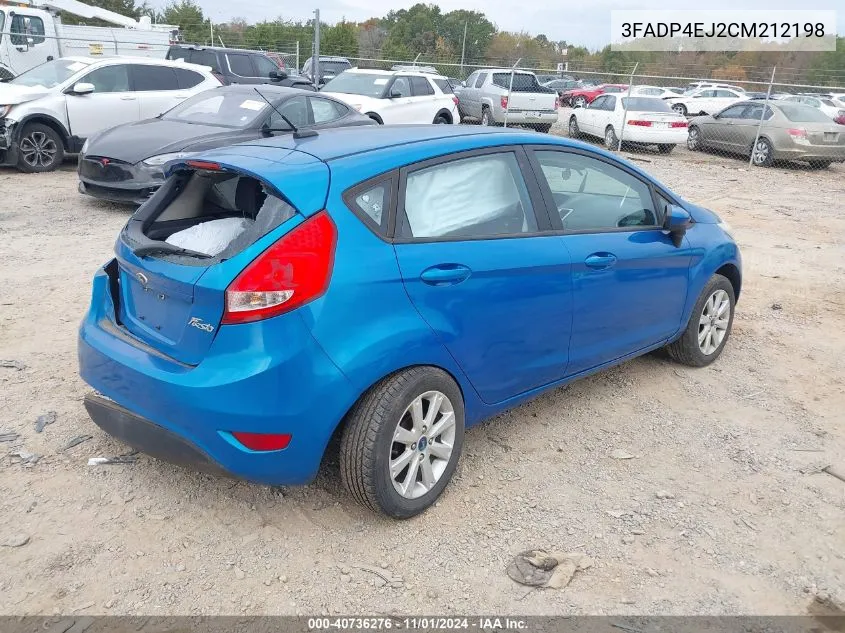 2012 Ford Fiesta Se VIN: 3FADP4EJ2CM212198 Lot: 40736276