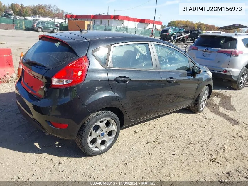 2012 Ford Fiesta Ses VIN: 3FADP4FJ2CM156973 Lot: 40743013